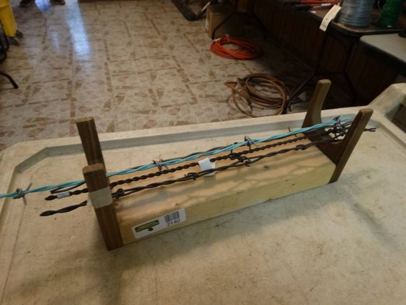 lot 2140 image: Barbed Wire Collection With Stand
