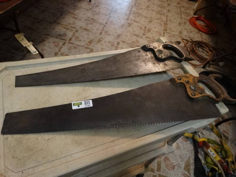 lot 2144 image: 2 Hand Saws
