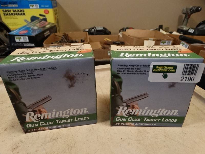 lot 2190 image: 2 Boxes of New Shotgun Shells - Remington&nbsp