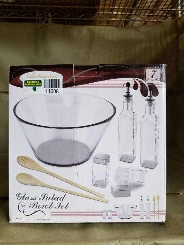 lot 11008 image: Antonio Collection Salad Set And George Foreman Fat Free pan - Griddle Pan