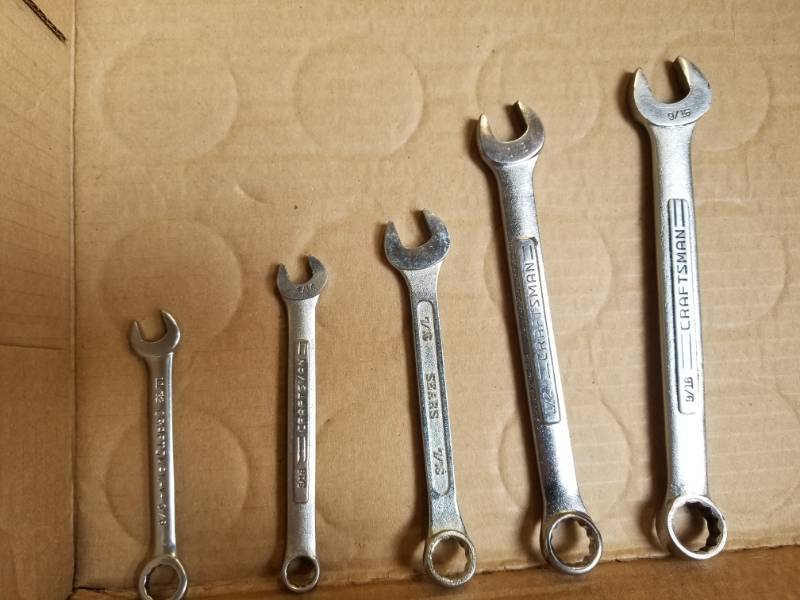 lot 11033 image: Set of 5 Craftsman Wrenches