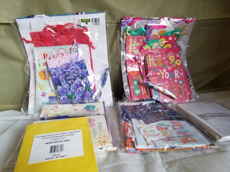 lot 11039 image: Gift Bags, Wrapping Paper, Everyday Assortment of Cards