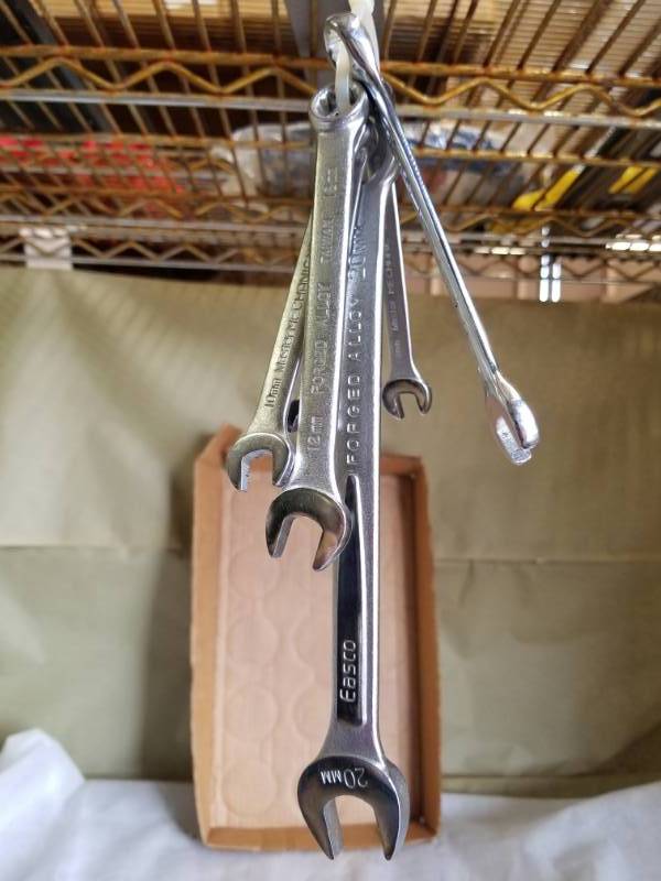 lot 11044 image: Metric 6 piece Wrenches and Adjustable Wrench