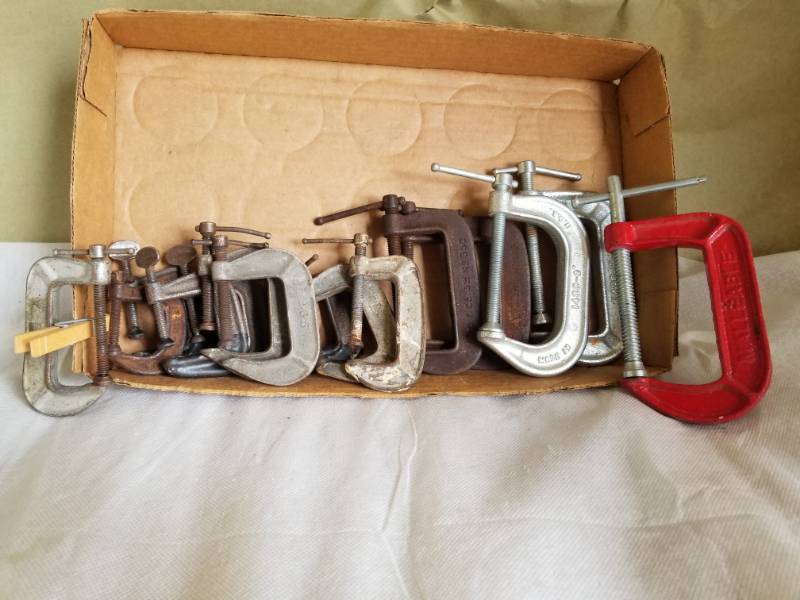 lot 11045 image: Multiple Sizes of C clamps