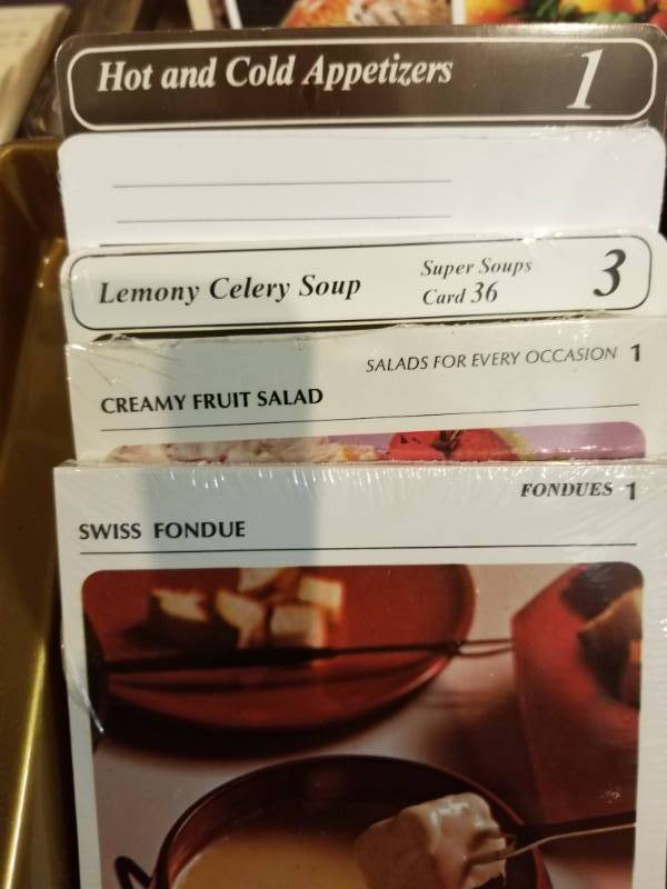 lot 11121 image: Vintage Recipe Card Library circa 1970s