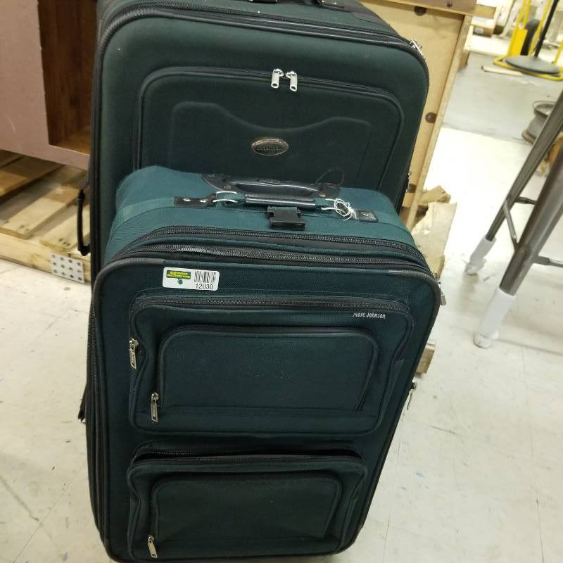 lot 12030 image: Medium and Large Upright Suitcases On Wheels