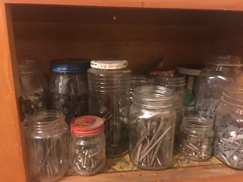 lot 11475 image: Cupboard Full Of Nails, Screws, Nuts, Bolts and Washers