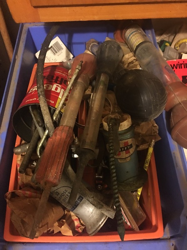 lot 11477 image: Stacking Storage Bins and Contents