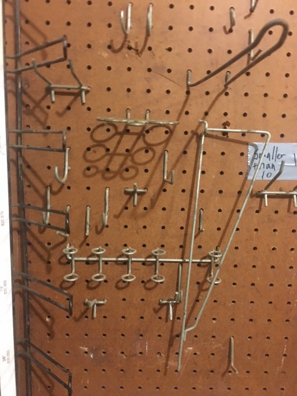 lot 11512 image: Peg Board Hooks
