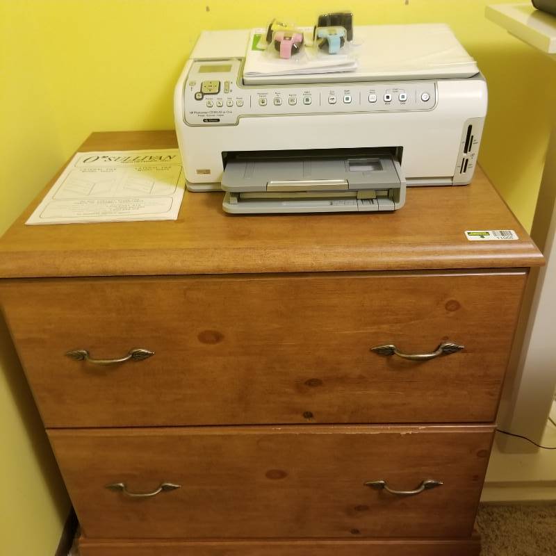 lot 11666 image: OSullivan Lateral File, HP C-5 100 Copier
