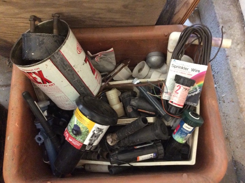 lot 11518 image: Tub Of Sprinkler Things
