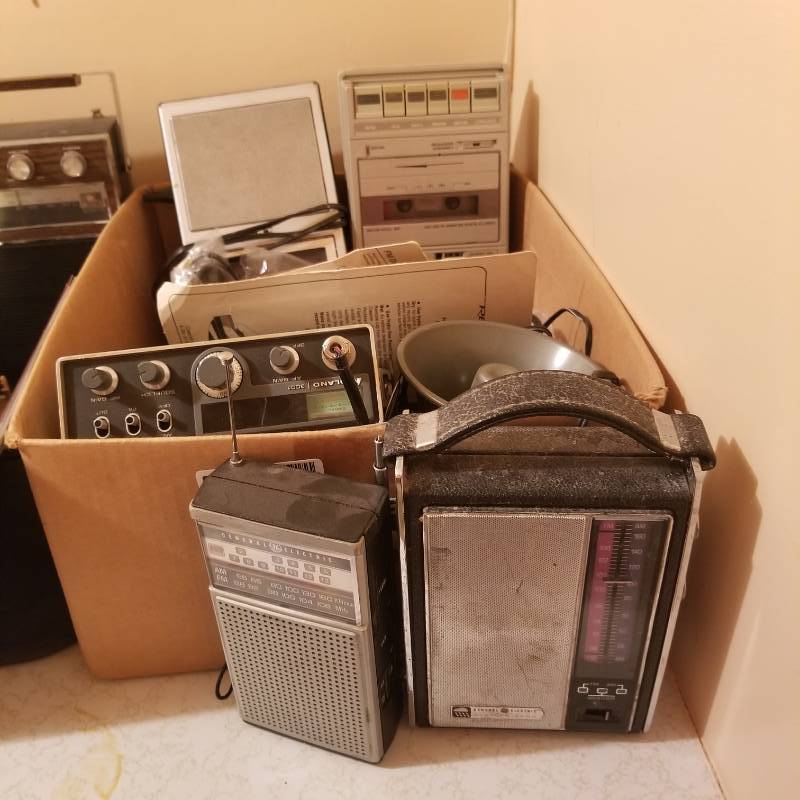 lot 12251 image: Vintage Transistor Radios,  CB Radio,  Cassette Recorder