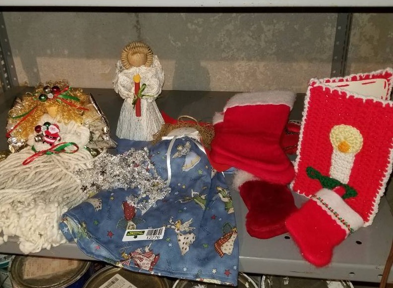 lot 12276 image: Angel Mop Doll and other Angels, Christmas Stockings