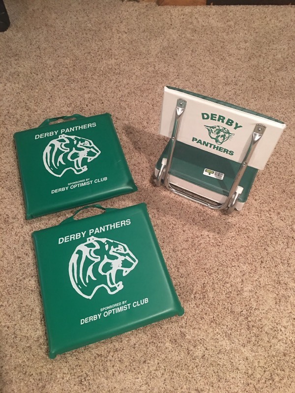 lot 11703 image: Derby Panther Stadium Seat and Cushions