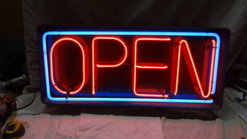 lot 4012 image: Neon Open Sign -