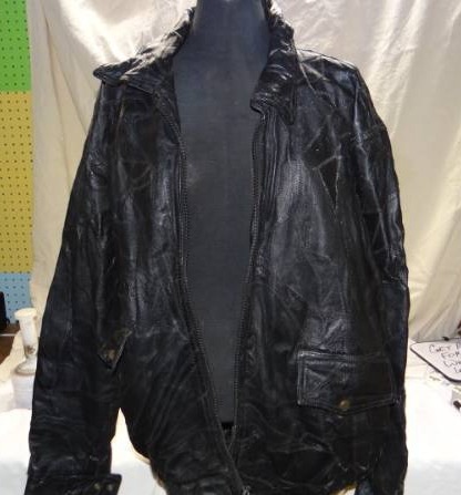 lot 4095 image: Nice Patchwork Leather Coat - Navarre Leather Co