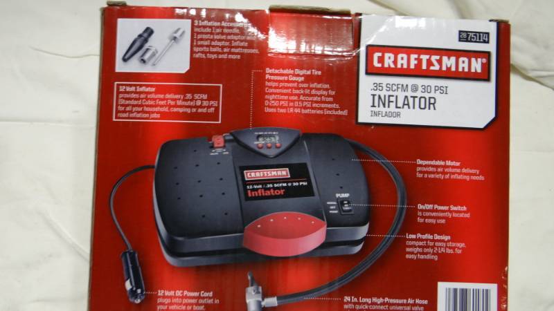 lot 4113 image: Coleman Inflator - Emergency Car Tire Fix, Balls, Floats, More It works