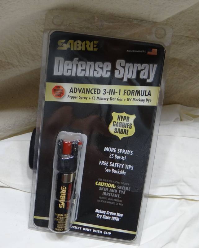 lot 4178 image: Sabre Defense Spray - PepperTear Gas in One Shot