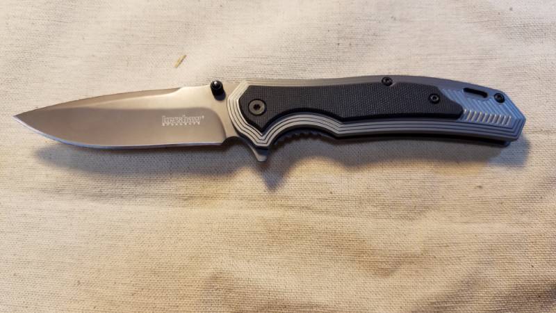 lot 9167 image: Kershaw Locking Blade Knife with Belt Clip