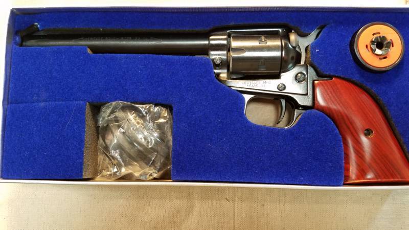 lot 9182 image: Heritage Manufacturing Inc.  Rough Rider (RR22B6) Single Action Revolver .22 Long Rifle, .22 Magnum Like New in Box
