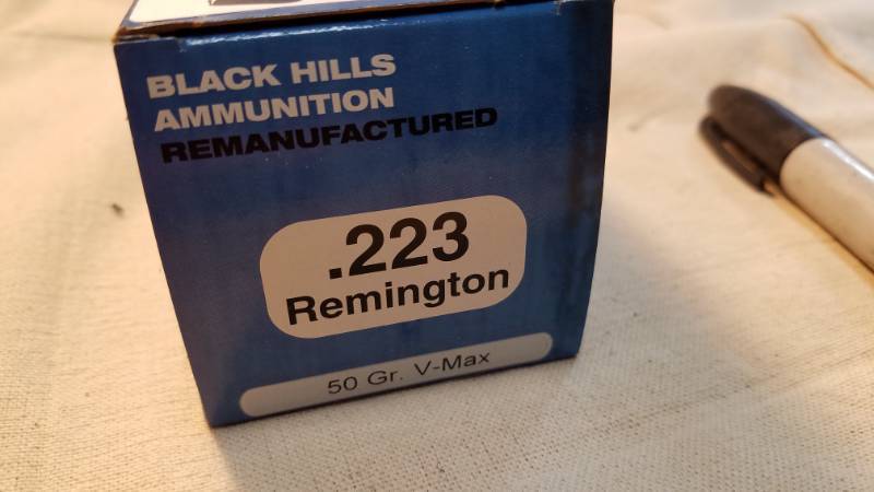 lot 9082 image: .223 Black Hills Ammo