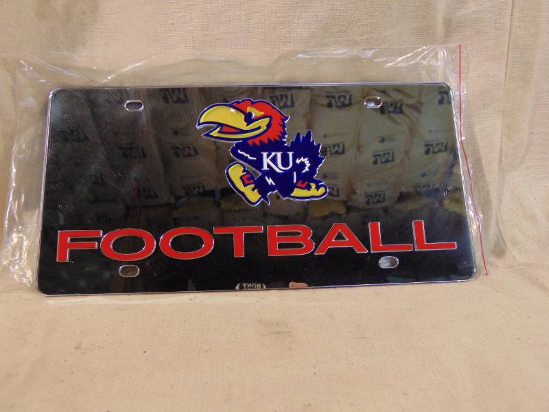lot 9360 image: KU Jayhawks Car Front Tag - COOL