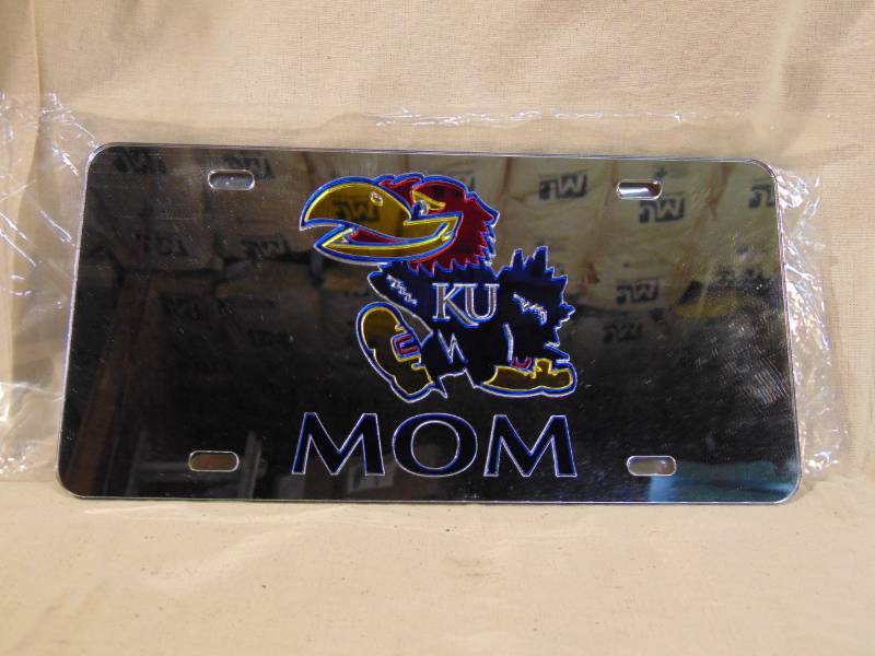 lot 9361 image: KU Jayhawks Car Front Tag - COOL