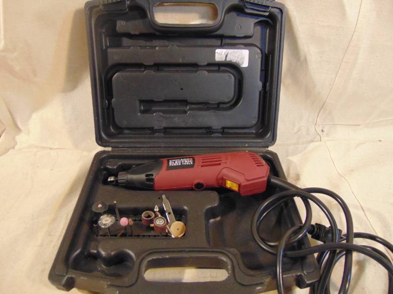 lot 9382 image: Rotary Tool - Chicago Electric with a BUNCH of bits and case