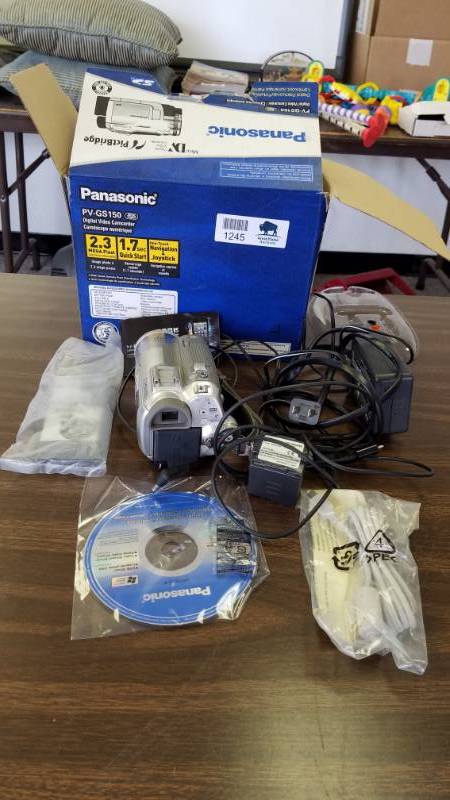 lot 1245 image: Panasonic Video Camera - 2 Mega Pixel, USB, Looks nice, maybe never used