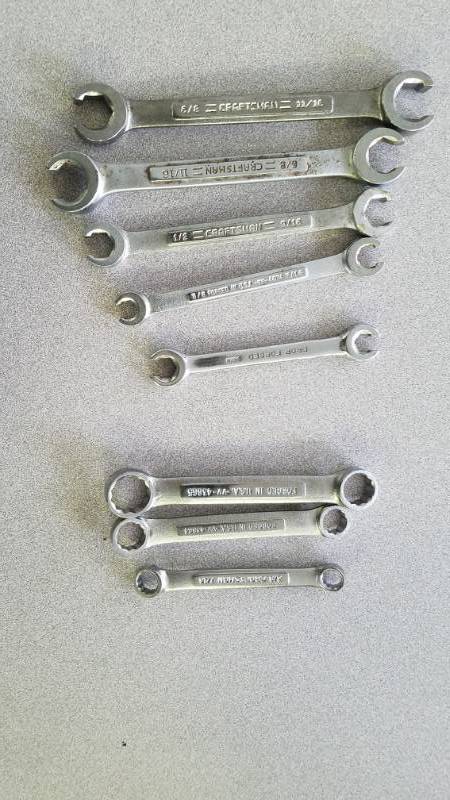 lot 1264 image: Flare Nut Wrenches and Box Wrenches - 2 SETS