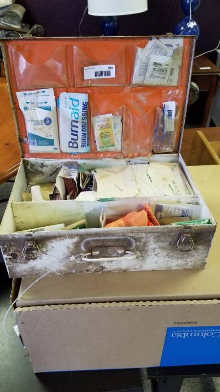 lot 1350 image: First Aid - Commercial Cabinet and Supplies